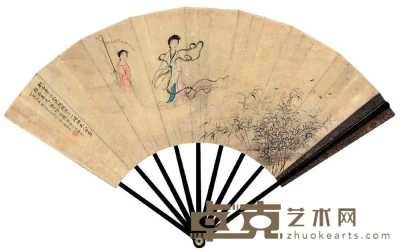 吴穀祥 蔡钟玮 丙戌（1886年）作 湘夫人 节录闲情赋 53×18cm